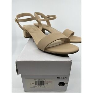 Womens Nude Nubuck Sandal Sz 9.5 US 41 EUR Dream Paris Adjustable Strap Heel